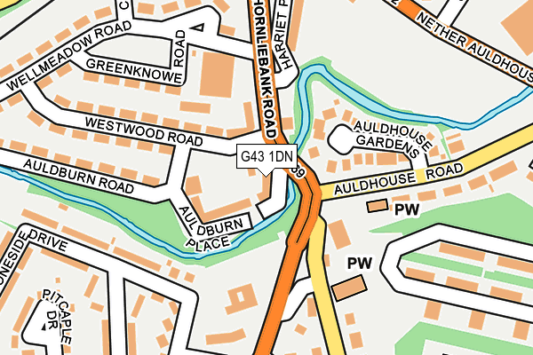 G43 1DN map - OS OpenMap – Local (Ordnance Survey)