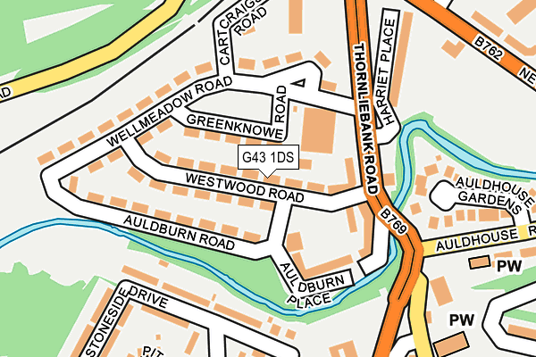 G43 1DS map - OS OpenMap – Local (Ordnance Survey)