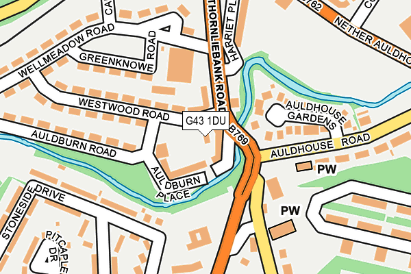 G43 1DU map - OS OpenMap – Local (Ordnance Survey)
