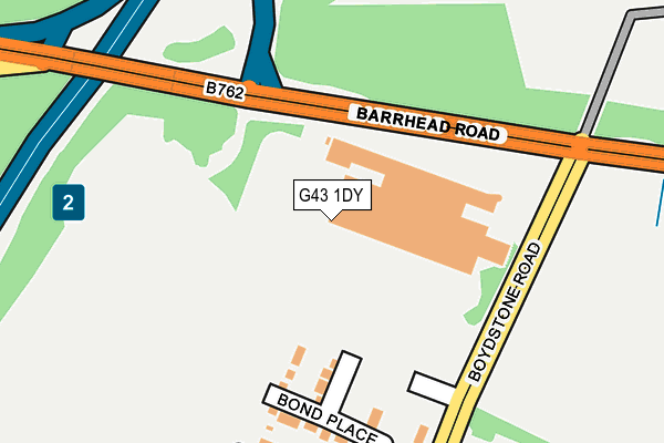 G43 1DY map - OS OpenMap – Local (Ordnance Survey)