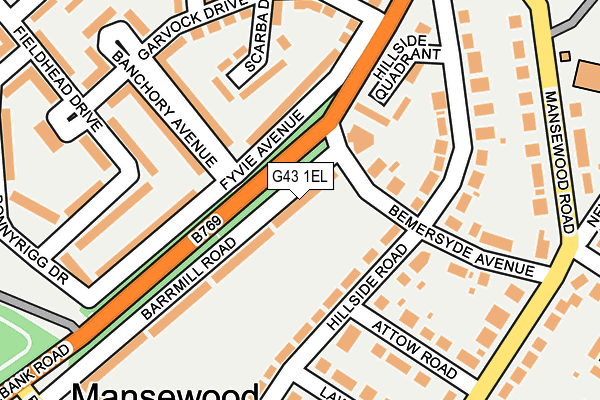 G43 1EL map - OS OpenMap – Local (Ordnance Survey)