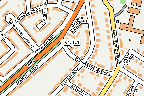 G43 1EN map - OS OpenMap – Local (Ordnance Survey)