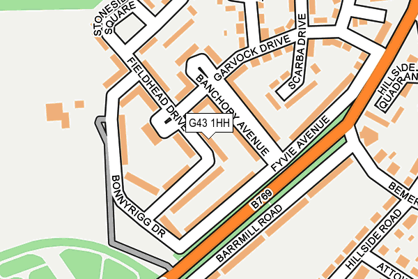 G43 1HH map - OS OpenMap – Local (Ordnance Survey)