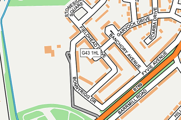 G43 1HL map - OS OpenMap – Local (Ordnance Survey)