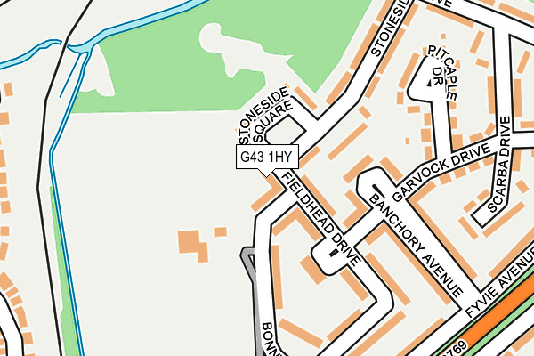 G43 1HY map - OS OpenMap – Local (Ordnance Survey)