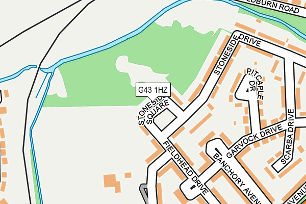 G43 1HZ map - OS OpenMap – Local (Ordnance Survey)