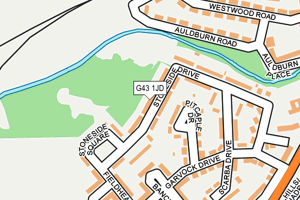 G43 1JD map - OS OpenMap – Local (Ordnance Survey)