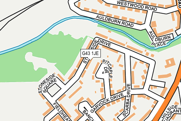 G43 1JE map - OS OpenMap – Local (Ordnance Survey)