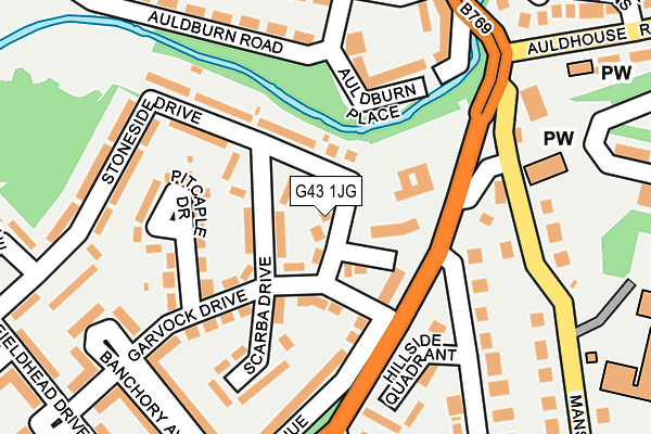 G43 1JG map - OS OpenMap – Local (Ordnance Survey)