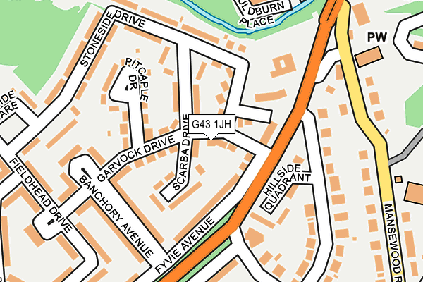 G43 1JH map - OS OpenMap – Local (Ordnance Survey)