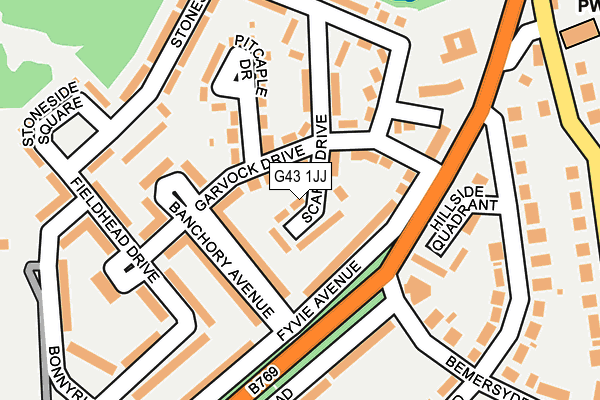 G43 1JJ map - OS OpenMap – Local (Ordnance Survey)