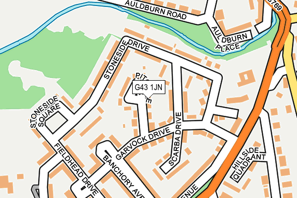 G43 1JN map - OS OpenMap – Local (Ordnance Survey)
