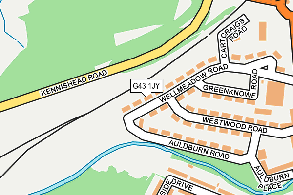 G43 1JY map - OS OpenMap – Local (Ordnance Survey)