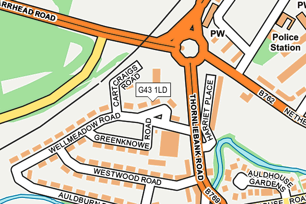 G43 1LD map - OS OpenMap – Local (Ordnance Survey)