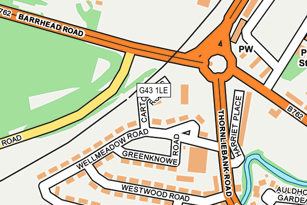 G43 1LE map - OS OpenMap – Local (Ordnance Survey)