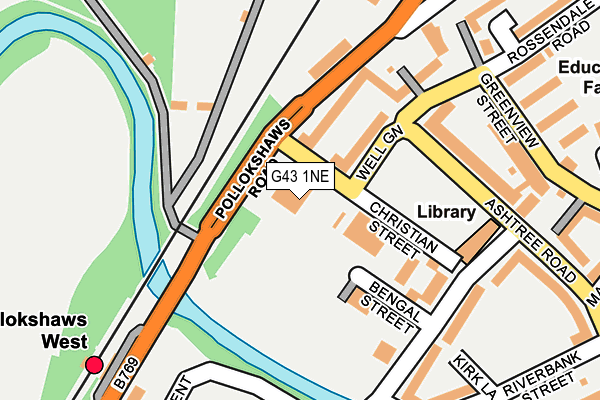 G43 1NE map - OS OpenMap – Local (Ordnance Survey)