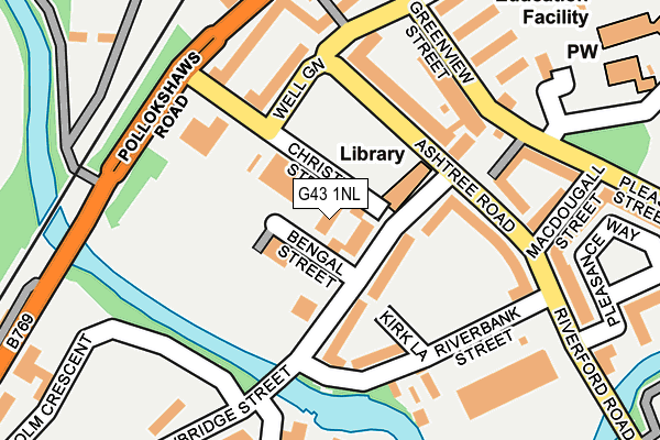 G43 1NL map - OS OpenMap – Local (Ordnance Survey)