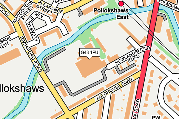 G43 1PU map - OS OpenMap – Local (Ordnance Survey)