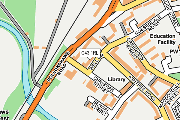 G43 1RL map - OS OpenMap – Local (Ordnance Survey)
