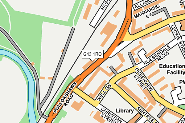 G43 1RQ map - OS OpenMap – Local (Ordnance Survey)