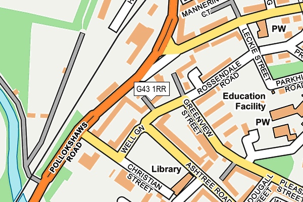 G43 1RR map - OS OpenMap – Local (Ordnance Survey)