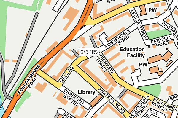 G43 1RS map - OS OpenMap – Local (Ordnance Survey)