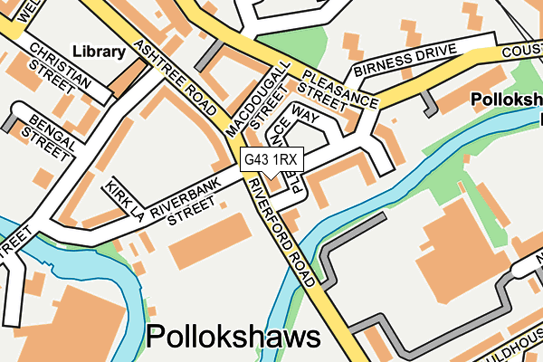 G43 1RX map - OS OpenMap – Local (Ordnance Survey)