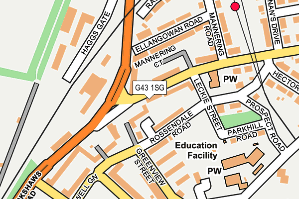 G43 1SG map - OS OpenMap – Local (Ordnance Survey)