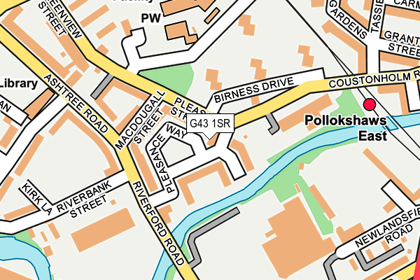 G43 1SR map - OS OpenMap – Local (Ordnance Survey)