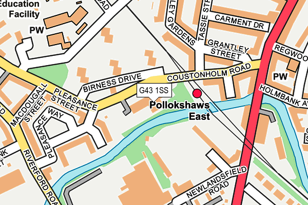 G43 1SS map - OS OpenMap – Local (Ordnance Survey)