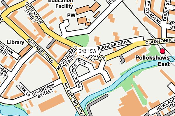 G43 1SW map - OS OpenMap – Local (Ordnance Survey)