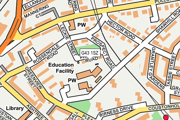 G43 1SZ map - OS OpenMap – Local (Ordnance Survey)
