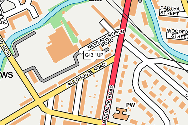 G43 1UP map - OS OpenMap – Local (Ordnance Survey)
