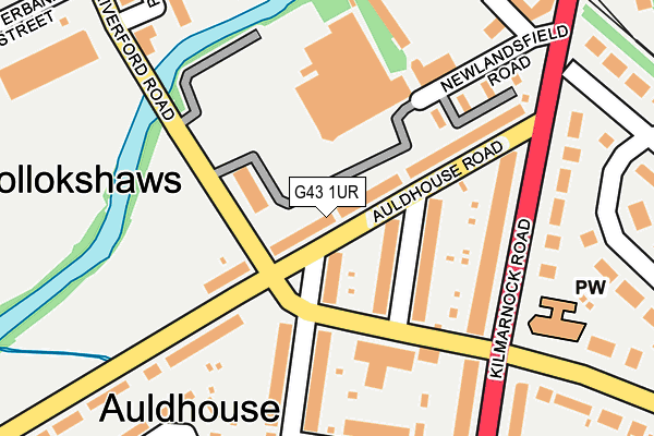 G43 1UR map - OS OpenMap – Local (Ordnance Survey)