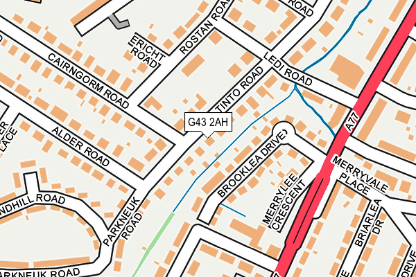 G43 2AH map - OS OpenMap – Local (Ordnance Survey)