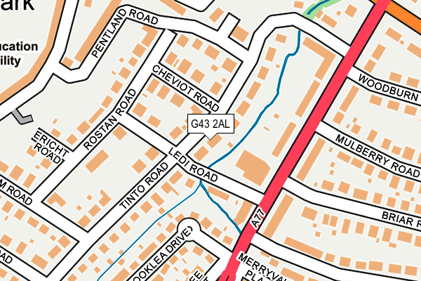 G43 2AL map - OS OpenMap – Local (Ordnance Survey)