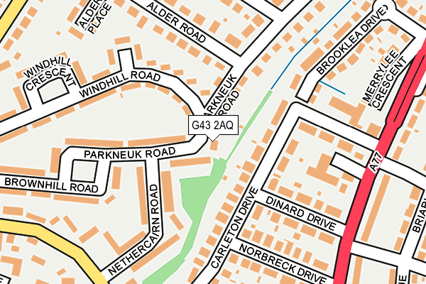 G43 2AQ map - OS OpenMap – Local (Ordnance Survey)