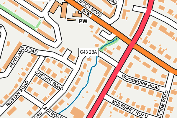 G43 2BA map - OS OpenMap – Local (Ordnance Survey)