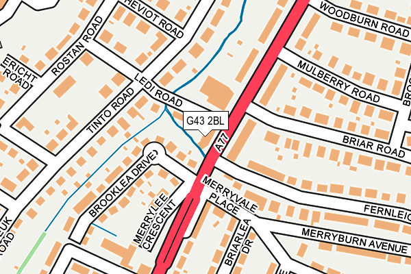 G43 2BL map - OS OpenMap – Local (Ordnance Survey)