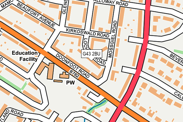 G43 2BU map - OS OpenMap – Local (Ordnance Survey)