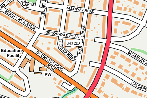G43 2BX map - OS OpenMap – Local (Ordnance Survey)