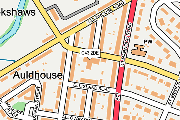 G43 2DE map - OS OpenMap – Local (Ordnance Survey)