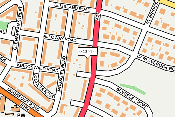 G43 2DJ map - OS OpenMap – Local (Ordnance Survey)