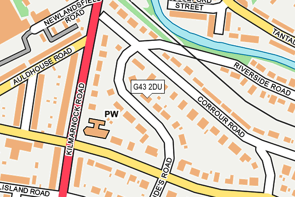 G43 2DU map - OS OpenMap – Local (Ordnance Survey)