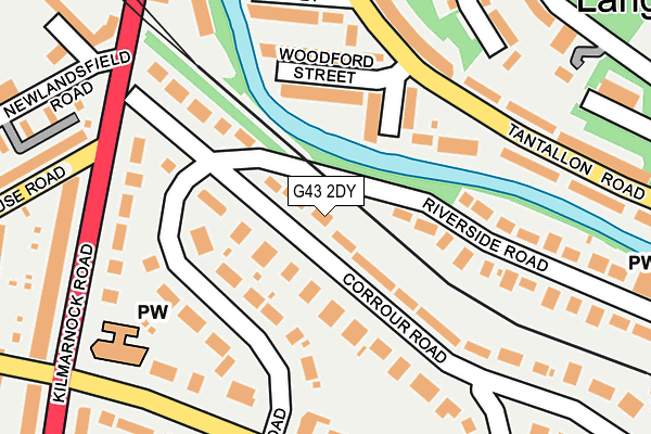 G43 2DY map - OS OpenMap – Local (Ordnance Survey)
