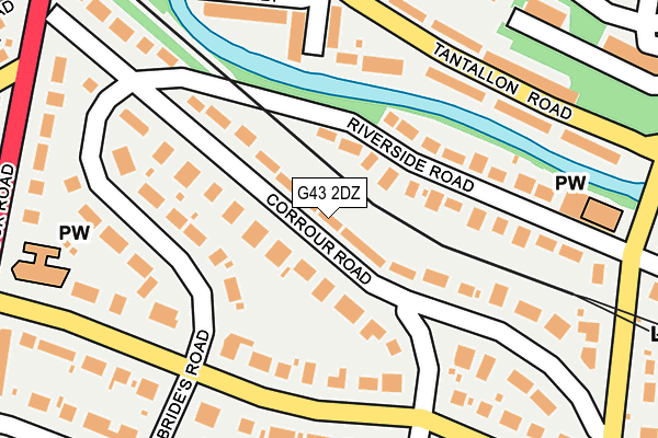 G43 2DZ map - OS OpenMap – Local (Ordnance Survey)