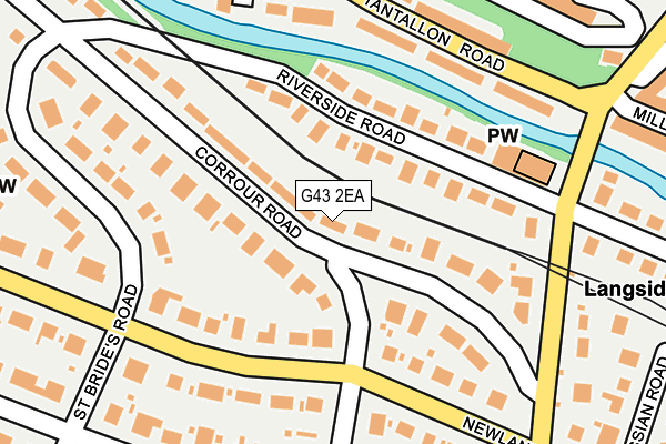 G43 2EA map - OS OpenMap – Local (Ordnance Survey)