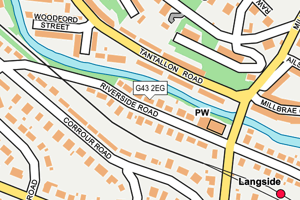G43 2EG map - OS OpenMap – Local (Ordnance Survey)