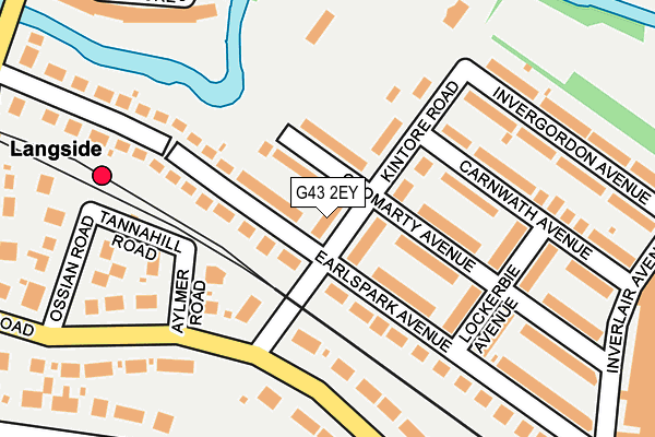 G43 2EY map - OS OpenMap – Local (Ordnance Survey)