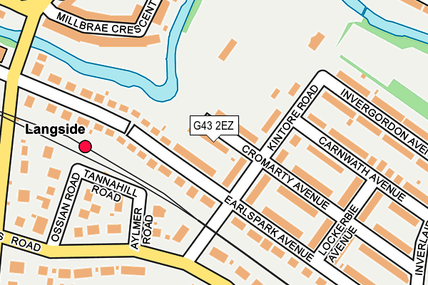 G43 2EZ map - OS OpenMap – Local (Ordnance Survey)